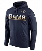 Men's Los Angeles Rams Nike Sideline Circuit Pullover Performance Hoodie - Navy FengYun,baseball caps,new era cap wholesale,wholesale hats